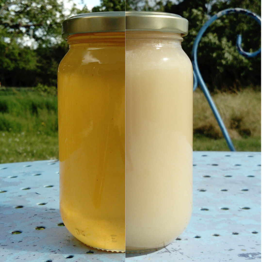 Notre miel de printemps a cristallisé en quelques jours ! l